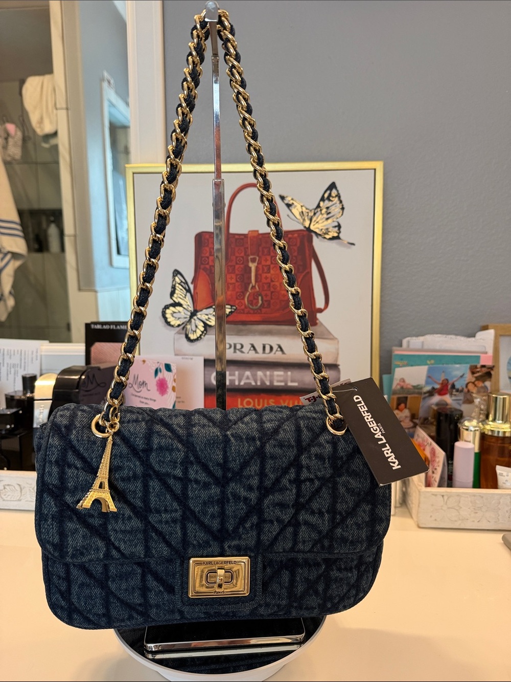 NWT Karl Lagerfeld Denin bag